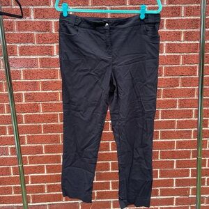 Black Straight-Leg Pants Petite Style and Co